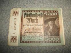 *  ALMANYA - 5000  MARK - 1922  YILI