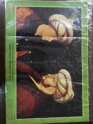 Hayat Dergisi Posteri Renkli Yağlı Boya Tablo Yeni bulunan bir resmi dünyada İlk defa neşrediyoruz Fatih Sultan Mehmet Ve Oğlu Gentle Bellini 34x51