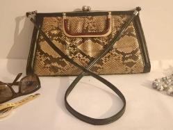 İtalyan Yılan Derisi Çanta 1950ler