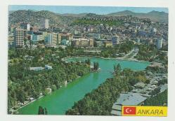 ANKARA GENÇLİK PARKI VE ÇEVRESİ GENİŞ GÖRÜNÜM ESKİ KARTPOSTAL...