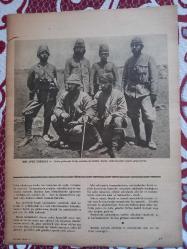 Fotoğraflarla Gazi Mustafa Kemal Atatürk Afrika çöllerinde bedeviler ile 24*34cm kitap sayfası kupürü
