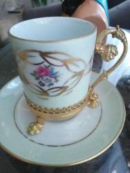 Limoges aslan ayak fincan