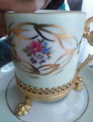 Limoges aslan ayak fincan