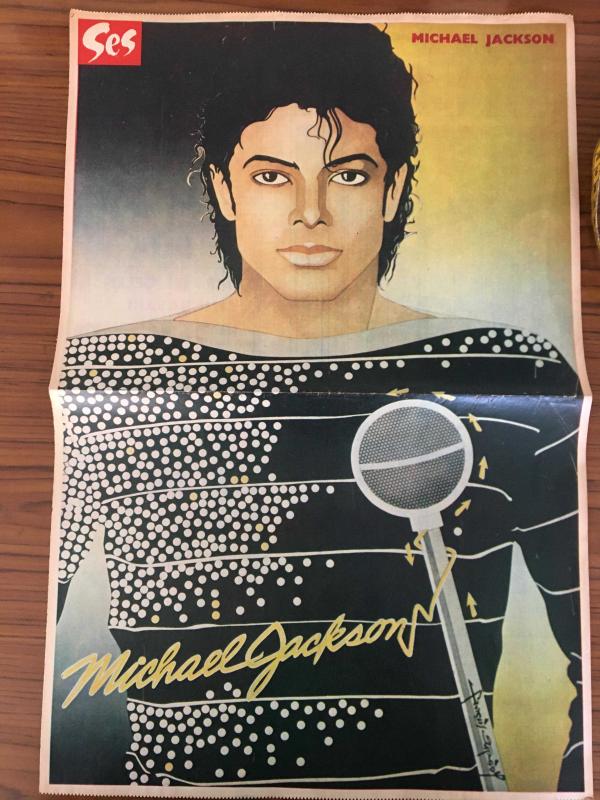 Ses Dergisi Renkli Fotoğrafı Micheal Jackson Posteri 31 5x47 5 cm  