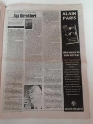 Cumhuriyet Kitap Gazetesi - 4 Ekim 2001 - Sayı 607 - Pervititch Haritaları Ya da Bir Kenti Okumak - Arthur Rimbaud'un Hayatı Ve Şiirleri - Henri Michaux 'nun Aforizmaları - Ahmet Muhip Dranas Şiirleri - Orhan Veli Kanık - Melih Cevdet Anday - Jak Deleon - Remzi Kitabevi - Süleyman'ın Son Rüyası