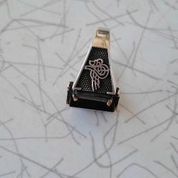 Kenarı Tuğralı Gümüş Yüzük