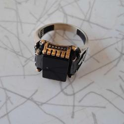 Kenarı Tuğralı Gümüş Yüzük