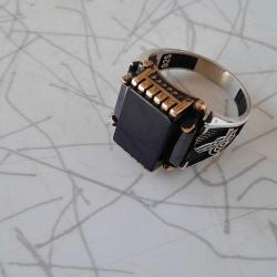 Kenarı Tuğralı Gümüş Yüzük