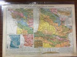 Harita Atlas Classique Region de L’ouest Bassın Aquitain Pyrenees 56 ve 57. Kroki ve Alpes Jura Sillion Rhodanien, Region Mediterraneennee 58 ve 55. Kroki 44x32 cm