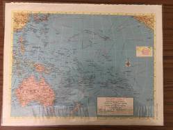 Harita Kuzey Amerika, Kanada, U.S, Meksika ve Pasifik Okyanusu 24x31,5 cm