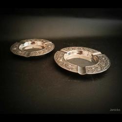 Gümüş Kaplama Çift Kül Tablası