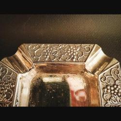 Gümüş Kaplama Kare Kül Tablası Çifti