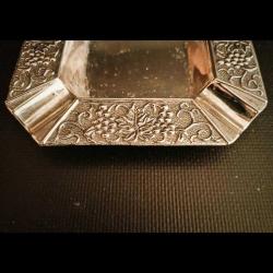 Gümüş Kaplama Kare Kül Tablası Çifti