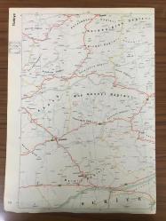 Harita Türkiye Dağlar Palandöken Dağları, Karasu Aras Dağları, Bingöl Dağları, Muş Güneyi Dağları, Uzuncaseki Dağı, Aydınlık Dağları, Mardin Dağları, Malatya Dağları, Urya Yaylasınve Kuzey Kıbrıs Türk Cumhuriyeti 26x36 cm