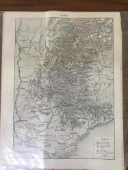 Efemera - Harita Alpes (Alpler) İtalya, Lyon 1928 25x32 cm - kitantik - kitaLog