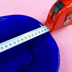 VINTAGE AVRUPA FRANCE KOBALT RENKLİ BÜYÜK OVAL CAM TABAK