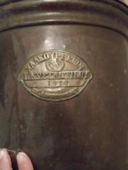 BAKIR SEMAVER, ÇARLIK RUSYASI 1910 TARİHLİ MUSLUKLU, BAKIR SEMAVER.SAĞLEPLİK, BAKIR GÜHÜM KAZAN.