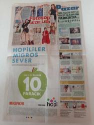 Sözcü Pazar Gazetesi - 10 Eylül 2017 - Kardeş Türküler 25 Yıldır Barış Yolunda - Burak Özçivit Fotoğrafı - Kerem Bursin - Gelin Kaynana Tarkan'ı Beraber İzledi- Gökçe Bahadır'ın Müzikal Heyecanı - Emina Sandal Ormanda Form Tutuyor - Hülya Avşar - Sibel Can - Mehmet Ali Erbil