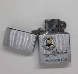 TCG Gökova Görselli Donanma Hatırası Zippo Çakmak - İkinci El