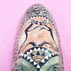 VINTAGE EL YAPIMI AHŞAP AFRİKA MASK 49,5 cm