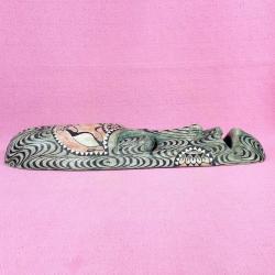 VINTAGE EL YAPIMI AHŞAP AFRİKA MASK 49,5 cm