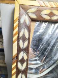 RF60---KEMİK SEDEF AHŞAP DEKORLU EL YAPIMI YAŞLI ÇERÇEVE