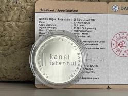 2021 - Kanal İstanbul Darphane Sertifikalı Gümüş Hatıra Para