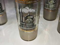 3184-ESKİLERDEN DOLMABAHÇE CAMİ RESİMLİ 6 AD LİMONATA BARDAĞI