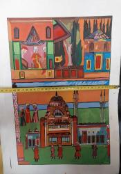 MİNYATÜR,  USTA İŞİ OZEL KAĞIDA ÇİZİM MİNYATÜR , DEKORASYON AMAÇLI,  EVINIZE, OFISINIZE DEĞER KATACAK GÜZELLİKTE MİNYATÜR.. 32 x 49 cm