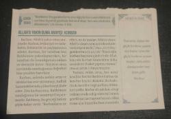 TAKVİM YAPRAĞI  DİYANET TAKVİMİ 11 AĞUSTOS 2019  KOLEKSİYONLUK