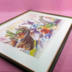 VINTAGE FULYA 2006 İMZALI , ÇERÇEVELİ , NATÜRMORT SULU BOYA RESİM