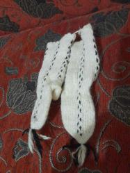 EL ÖRGÜSÜ - YÜN ÇORAP ÇOCUK DESENLİ 20CM BOY