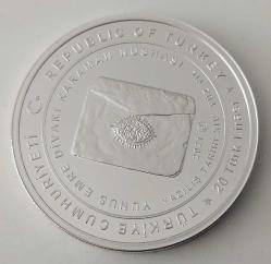 2021 GÜMÜŞ 20 TÜRK LİRASI KARAMAN YUNUS EMRE TÜRBESİ ANISINA ORİJİNAL DARPHANE HATIRA PARASI SERTİFİKASIZ ÇİLL Y1DD2R ÇOK NADİRDİR