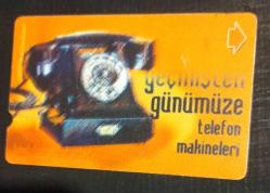 TÜRK TELEKOM TELEFON KARTI 30 KONTÖR  KASIM 2000 GEÇMİŞTEN GÜNÜMÜZE TELEFON MAKİNELERİ TEMALI