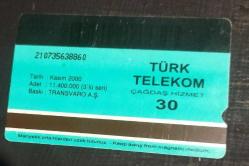 TÜRK TELEKOM TELEFON KARTI 30 KONTÖR  KASIM 2000 GEÇMİŞTEN GÜNÜMÜZE TELEFON MAKİNELERİ TEMALI