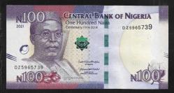 ** NİJERYA ( 100 * NAİRA ) 2021 * REPLACEMENT - ÇİL