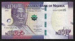 ** NİJERYA ( 100 * NAİRA ) 2021 - ÇİL