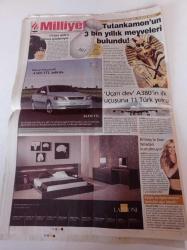 Milliyet Gazetesi - 26 Eylül 2007 - Tutankamon'un 3000 Bin Yıllık Meyveleri Bulundu - Kadir Topbaş UNESCO'ya Biz De Mimarız - Abdullah Gül - Profesör İhsan Doğramacı - Rifat Hisarcıklıoğlu Anayasayı Hep Birlikte Yapalım