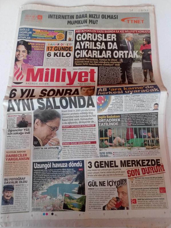 Milliyet Gazetesi 10 Nisan 2011 Spor Spikeri Roksan Kunter  