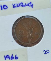 ON (10) KURUŞ 1966 ÇÇT+++