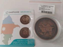 2019 AZERBAYCAN DIŞİŞLERİ BAKANLIĞININ  KURULUŞUNUN 100.YILI BRONZ 2,5 TÜRK LİRASI HATIRA PARASI ORİJİNAL SERTİFİKALI ÇİL 2580 ÇOK NADİRDİR