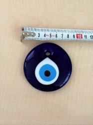 8.5 CM ÇAP DELİKLİ CAM NAZAR BONCUĞU ETLİ VE KALIN MASA OBJESİ VİTRİN SÜSÜ NO 48