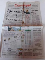 Cumhuriyet Gazetesi -25 Haziran 2006 - Aziz Yıldırım - İşte Ekonomik Çöküş- Recep Tayyip Erdoğan - AKP Dini Düzen İstiyor - Cüneyt Zapsu Yasin El Kadı İlişkisi - Ulusal Takıma Ceza İndirimi - Şiilerden Dünya Konseyi - Almanya Ve Arjantin Kazandı - Süleyman Demirel - Bülent Ecevit - 2001 Krizi