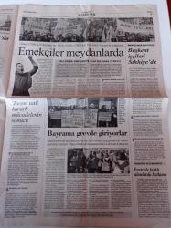Cumhuriyet Gazetesi - 1 Mayıs 2009 - Yasaklı 1 Mayıs Bayramı - Azerbaycan Okul Katliamı İle Sarsıldı - Hilmi Özkök İlker Başbuğ Görüşmesi - Dünya Sağlık Örgütü Domuz Gribi İçin Uyardı - Deniz Baykal- İstanbul Valisi Muammer Güler'den Gözdağı