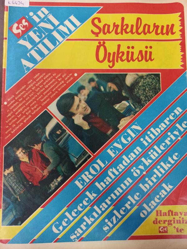 Ses Dergisi 20 Ocak 1986 Şarkıların öyküsü Erol Evgin Moda  