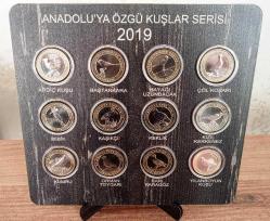 2019 1 Kuruş Anadolu'ya Özgü Kuşlar Serisi Bimetal (RESİMDEKİ ÜRÜN GÖNDERİLECEKTİR) (Hediyelik Vitrin ve Masa Üstü Ürün)