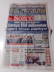 Sözcü Gazetesi -  1 Haziran 2016 - Zeljko Obradovic ve Ergin Ataman Polemiği - Fatih Terim - Tuncay Şanlı - Tümer Metin - Saraya 650 Milyonluk Opera Binası Yapılıyor - Damat Selçuk Bayraktar - Genelkurmay Başkanı Hulusi Akar - Recep Tayyip Erdoğan - Gezinin Yıldönümünde Yine Polis Müdahalesi