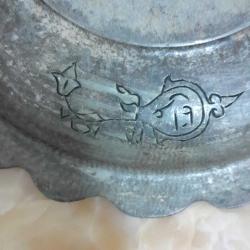 Gerçek Osmanlı İşlemeli Bakır Tabak