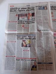 Sözcü Gazetesi - 29 Mayıs 2017 - Şampiyon Beşiktaş - Burak Akbay Beni FETÖ'cülükle Değil Delikanlı Gibi Sözcü'nün Sahibini Olmakla Suçlayın - Kadir Topbaş'ın Damadı Ömer Faruk Kavurmacı Tahliye Edildi - Mavi Marmara - Mediha Olgun İsrail Askerlerinin Elinde Rehin Kaldı