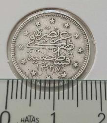 1327-4 GÜMÜŞ 2 KURUŞ SULTAN MEHMET REŞAT DÖNEMİ ORİJİNAL ÇOK ÇOK TEMİZ BB2CC2 NADİR